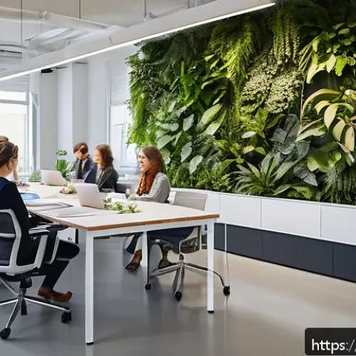 사회적 책임 경영 취업 성공 스토리 - A modern French office environment with diverse professionals engaged in a collaborative sustainabil...