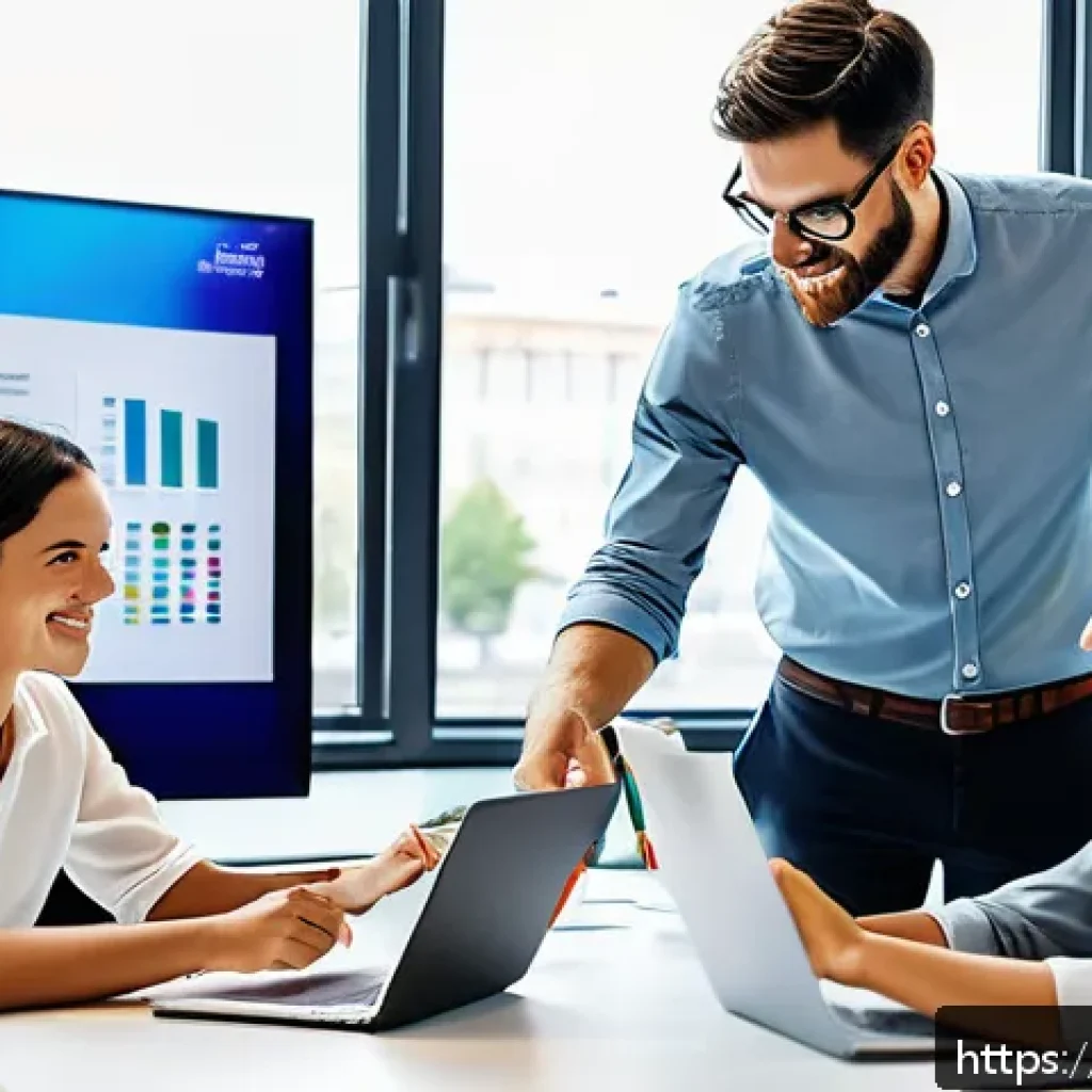 사회적 책임 경영과 기업의 사회적 가치 창출 - A modern corporate office scene showing a diverse group of professional employees actively engaged i...